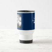 Foto van Cute White Dog met papa die niets doet Reisbeker (Center)