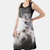 Foto van Cute White Dog met papa Good Cook Funny Schort (Insitu)