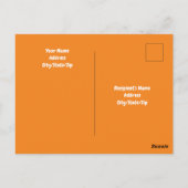 Foto van Cute White Dog met papa Thanksgiving Briefkaart (Achterkant)