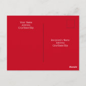 Foto van Cute White Dog opgetild als een kat Briefkaart (Achterkant)