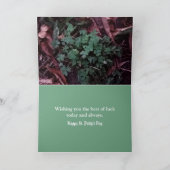 Foto van Cute White Dog Shamrocks and Clovers Kaart (Binnen)