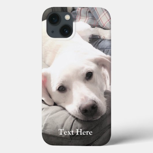 Foto van Cute White Labrador Retriever Mix Dog Case-Mate iPhone Case (Achterkant)