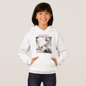 Foto van Cute White Puppy Dog Easter Gift Pink (Voorkant volledig)