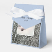 Foto van Cute White Puppy Dog Winter Snow Day Bedankdoosjes (Voorkant Zijde)