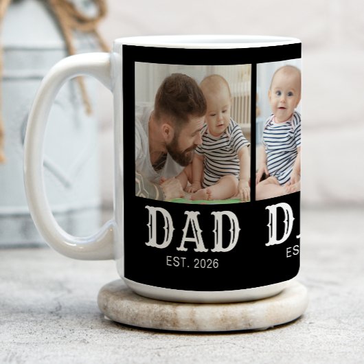 Foto van Dad Established Typography Black 3 Koffiemok