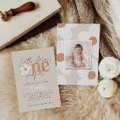 Foto van daisy boho retro terracotta kaart