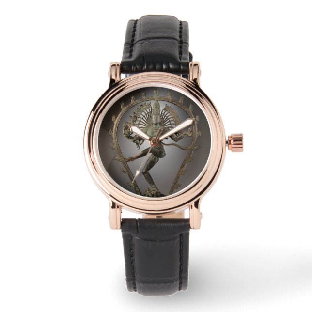 Foto van Dansend Shiva standbeeld Horloge (Voorkant)