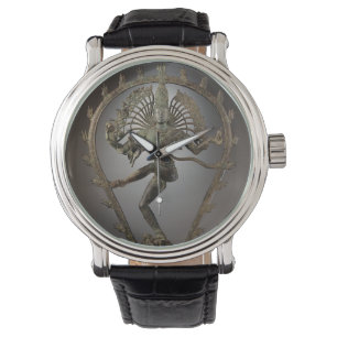 Foto van Dansend Shiva standbeeld Horloge