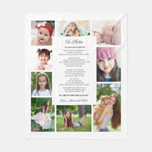Foto van Daughter Afstuderen Day 9 Fleece Deken (Voorkant)