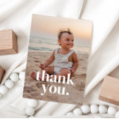 Foto van de 1e verjaardag - één bedankkaart