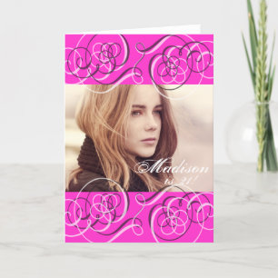 Foto van de 21ste verjaardag van het Hot Pink-meis Kaart