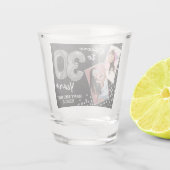Foto van de 30e verjaardag van de geboorte 2 shot glas (Achterkant)