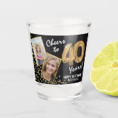 Foto van de 40e verjaardag van de 2 shot glas (Voorkant)
