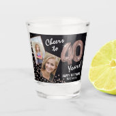 Foto van de 40e verjaardag van de 2 shot glas (Voorkant)