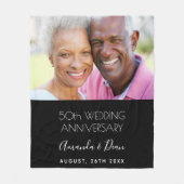 Foto van de 50e trouwdag moderne elegant fleece deken (Voorkant)