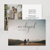 Foto van de aankondiging van het huwelijk (Voorkant / Achterkant)