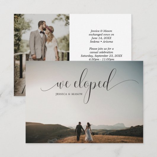 Foto van de aankondiging van het huwelijk (Voorkant / Achterkant)