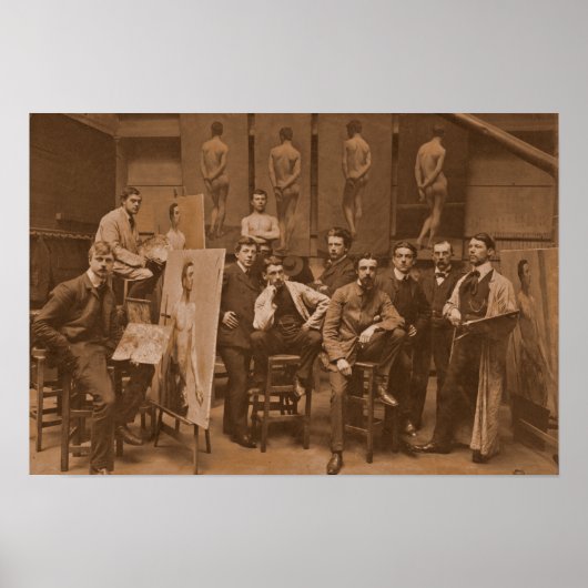  foto van de Academie Antwerpen 1907 Poster (Voorkant)