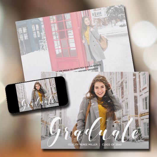 Foto van de afgestudeerde aankondiging