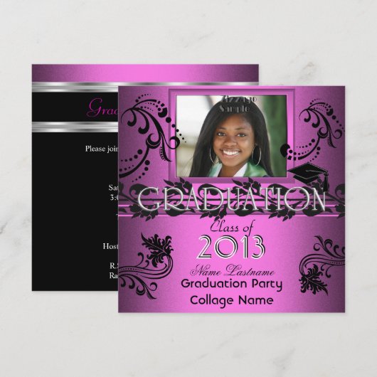 Foto van de Afrikaanse Amerikaanse GraduPartij voo Kaart (Voorkant / Achterkant)