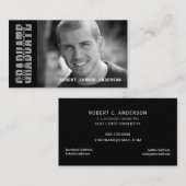 Foto van de afstuderen - Schoolkleurenkeuze Contactkaartje (Voorkant / Achterkant)