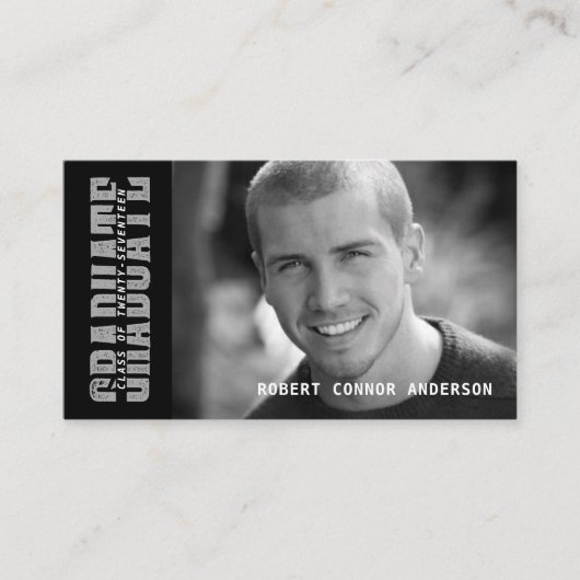 Foto van de afstuderen - Schoolkleurenkeuze Contactkaartje (Voorkant)