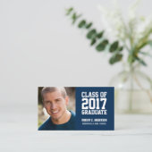 Foto van de afstuderen - Uw kleurenkeuze Contactkaartje (Staand voorkant)