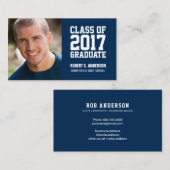 Foto van de afstuderen - Uw kleurenkeuze Contactkaartje (Voorkant / Achterkant)