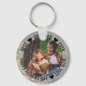 Foto van de allerbeste grootvader ooit Happy Fathe Sleutelhanger (Voorkant)