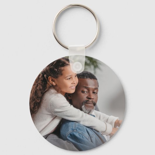 Foto van de allerbeste grootvader ooit Happy Fathe Sleutelhanger (Achterkant)