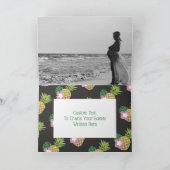 Foto van de Ananas van het Baby van Aloha de Roze Bedankkaart (Binnen)