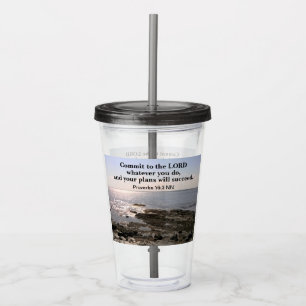 Foto van de Atlantische Oceaan met bijbelsucces Ve Acryl Drinkbeker