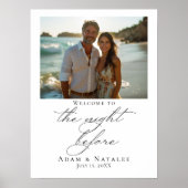 Foto van de avond voor het welkomstbord poster (Voorkant)