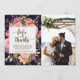 foto van de bedankt boho floral navy