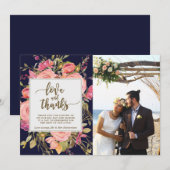 foto van de bedankt boho floral navy (Voorkant / Achterkant)