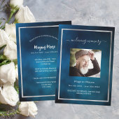 Foto van de begrafenis blauwe hemel kaart