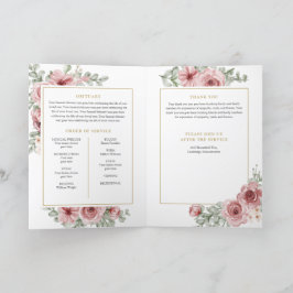 Foto van de begrafenis Memorial Order of Service F Programma