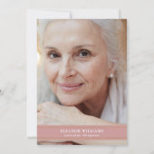 Foto van de begrafenis van de roze roze rozenroze kaart (Achterkant)