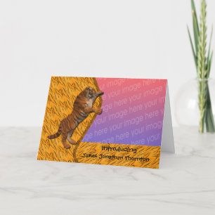 Foto van de bekendmaking van de geboorte van Tijge Aankondiging