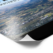 Foto van de bergen in Stellenbosch met een kwart. Afdruk (Hoek)