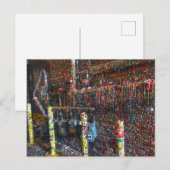 Foto van de beruchte gom muur van Seattle Briefkaart (Voorkant / Achterkant)