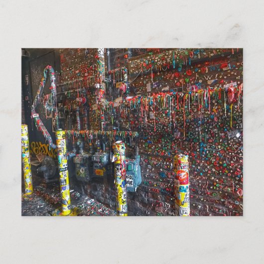 Foto van de beruchte gom muur van Seattle Briefkaart (Voorkant)