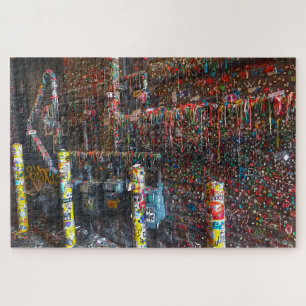 Foto van de beruchte gom muur van Seattle Legpuzzel