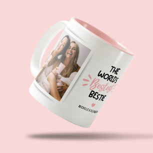 Foto van de Beste Bestie ter Wereld Tweekleurige Koffiemok