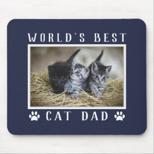 Foto van de Beste Kattenpapa ter Wereld met Pootaf Muismat
