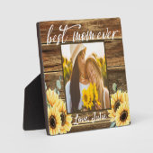 Foto van de beste mammam Ever Sunflower en Barn Wo Fotoplaat (Voorkant)