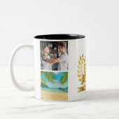 Foto van de beste opa van de wereld tweekleurige koffiemok (Links)