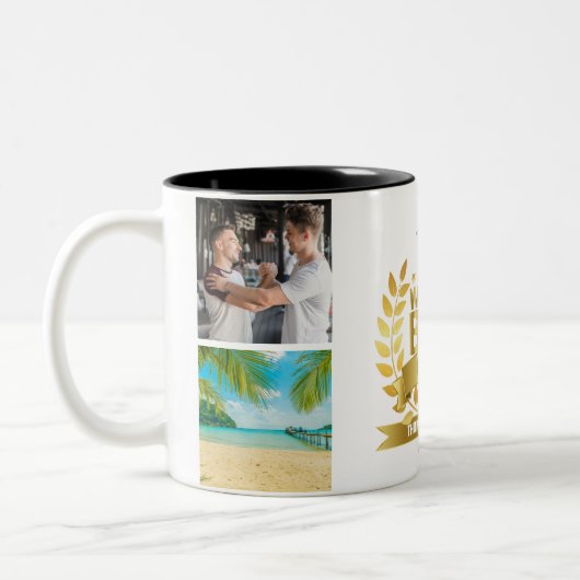 Foto van de beste opa van de wereld tweekleurige koffiemok (Links)