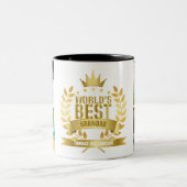 Foto van de beste opa van de wereld tweekleurige koffiemok (Center)