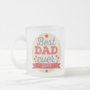 Foto van de beste pap ooit patriottische sterren matglas koffiemok